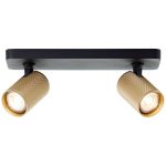 Brilliant Marty Loftlampe Aluminium Sandet Sort Guld 10W 700lm - 830 Varm Hvid | Inkl. 2x GU10