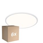 Fordelspakke 6x Nordlux LED Loftlampe Oja 42 Hvid 24W 2200lm - 830-840 CCT | IP54 - Dæmpbar